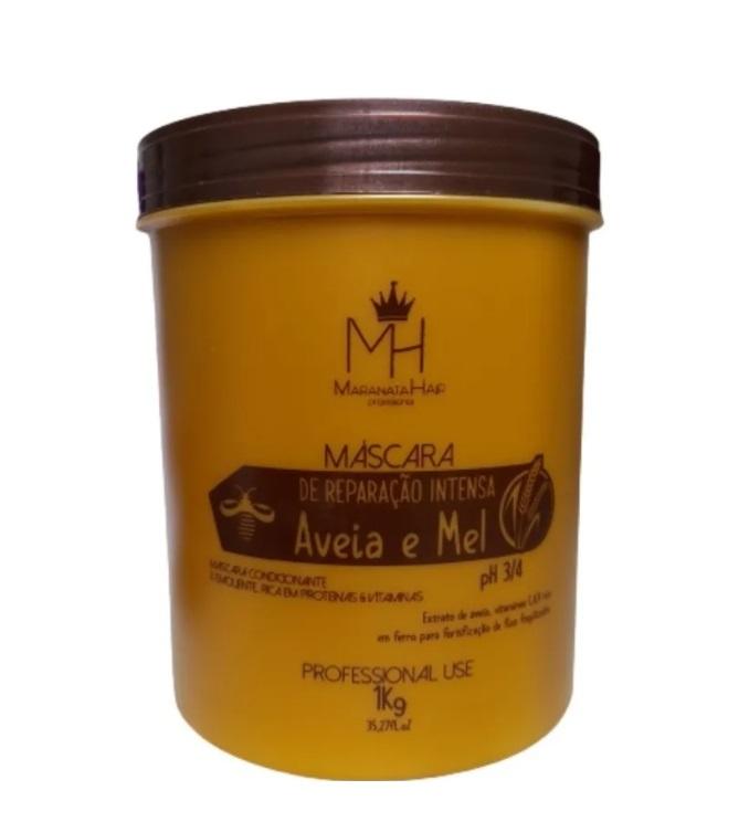 Maranata Hair Hair Mask Aveia Mel Oat Honey Protein Conditioning Emollience Mask 1Kg - Maranata Hair