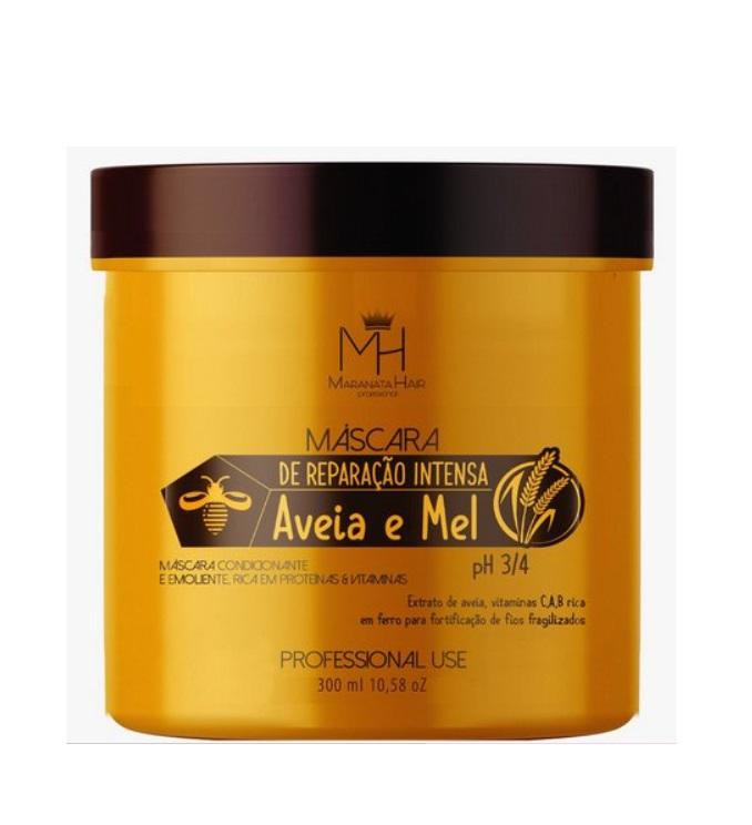 Maranata Hair Hair Mask Aveia Mel Oat Honey Protein Conditioning Emollience Mask 300g - Maranata Hair