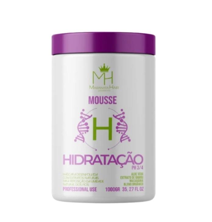 Maranata Hair Hair Mask Hidratação Total Moisturizing Hydration Mousse Hair Mask 1Kg - Maranata Hair