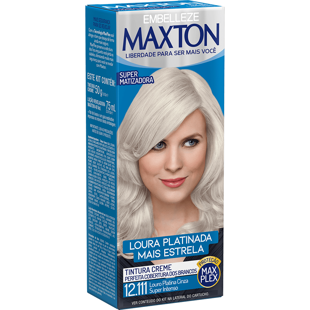 Maxton Hair Dye Maxton Hair Dye Blond Platinum + Blonde Platinum Platinum Super Intense Kit