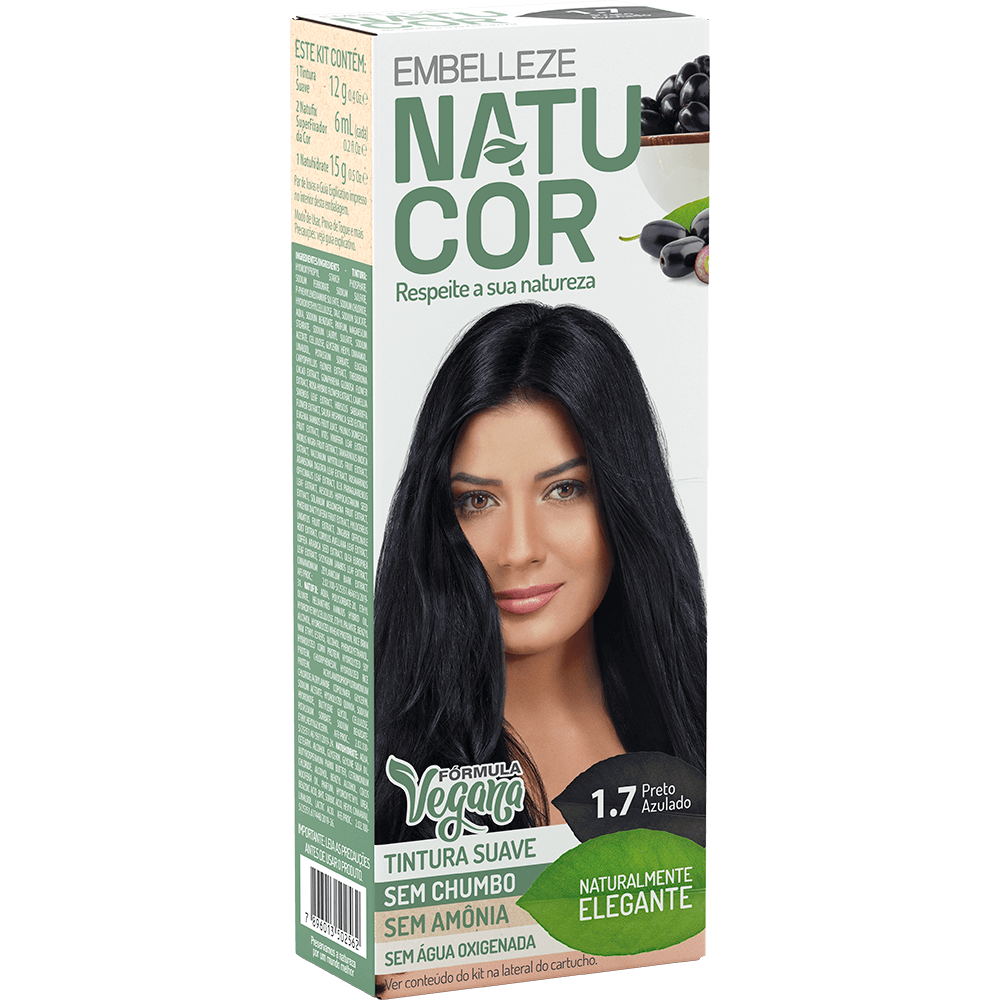 Natucor Hair Dye Natucor Hair Dye Naturally Elegant Bluish Black Complete Kit