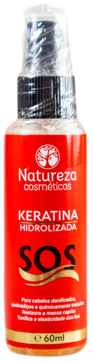 Natureza Cosmetics Brazilian Keratin Treatment Professional Hair Treatment SOS Hydrolized Keratin Finisher 60ml - Natureza