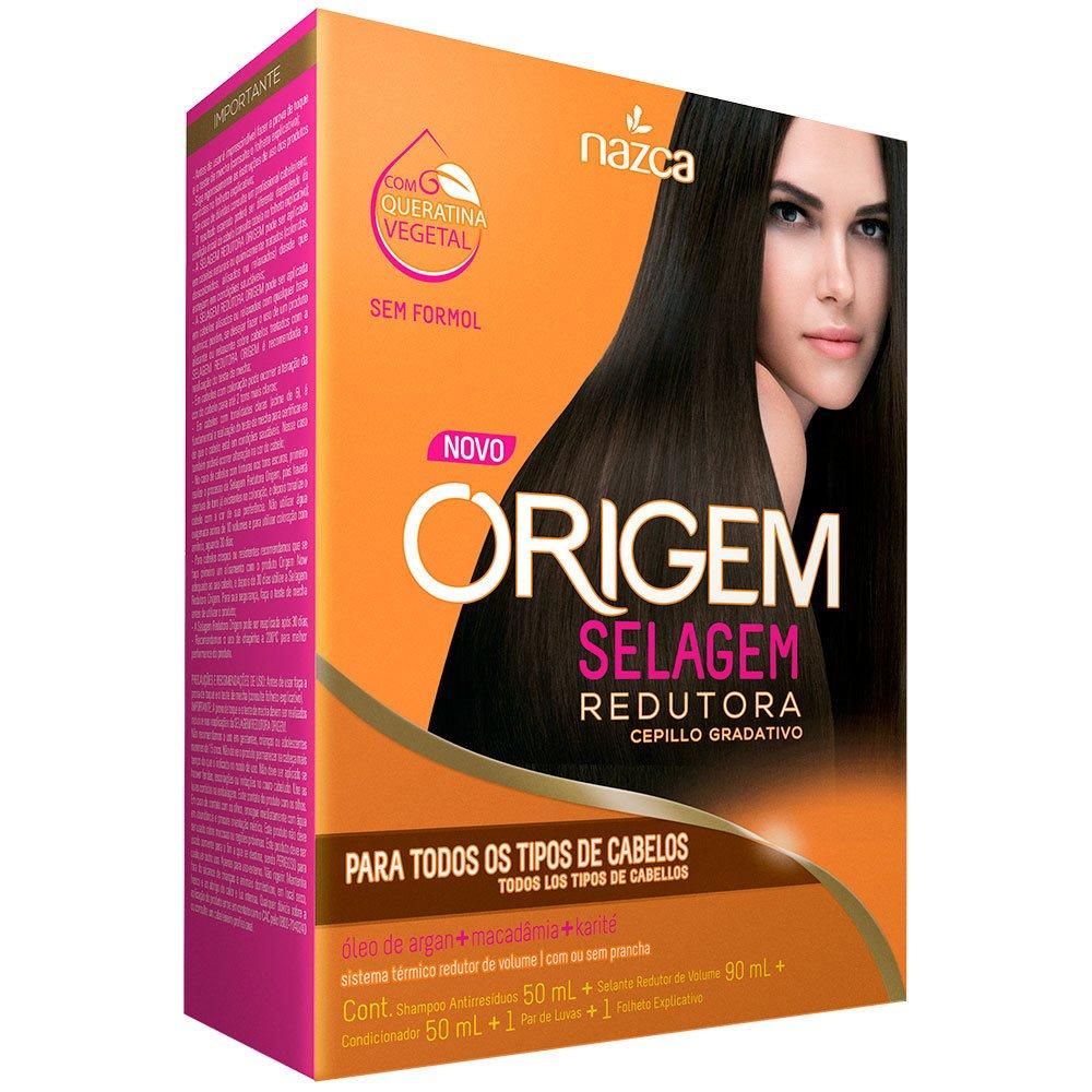 NAZCA Brazilian Keratin Treatment Origem Sealing Reducing Vegetable Keratin All Hair Types Smoothing Kit - Nazca