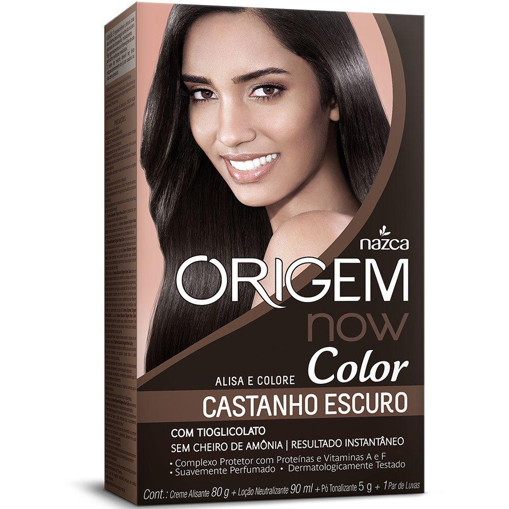 NAZCA Hair Treatment Kit Alisa e Colore Castanho Escuro Origem Now / Alisa kit and Colors Dark Brown Origin Now