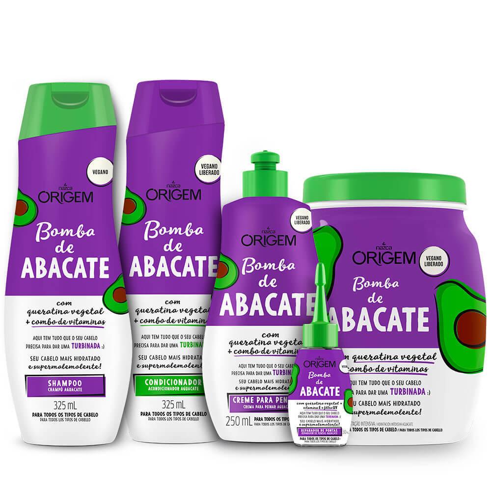 NAZCA Hair Treatment Kit Completo Bomba de Abacate Origem / Full Kit Avocado Pump Source