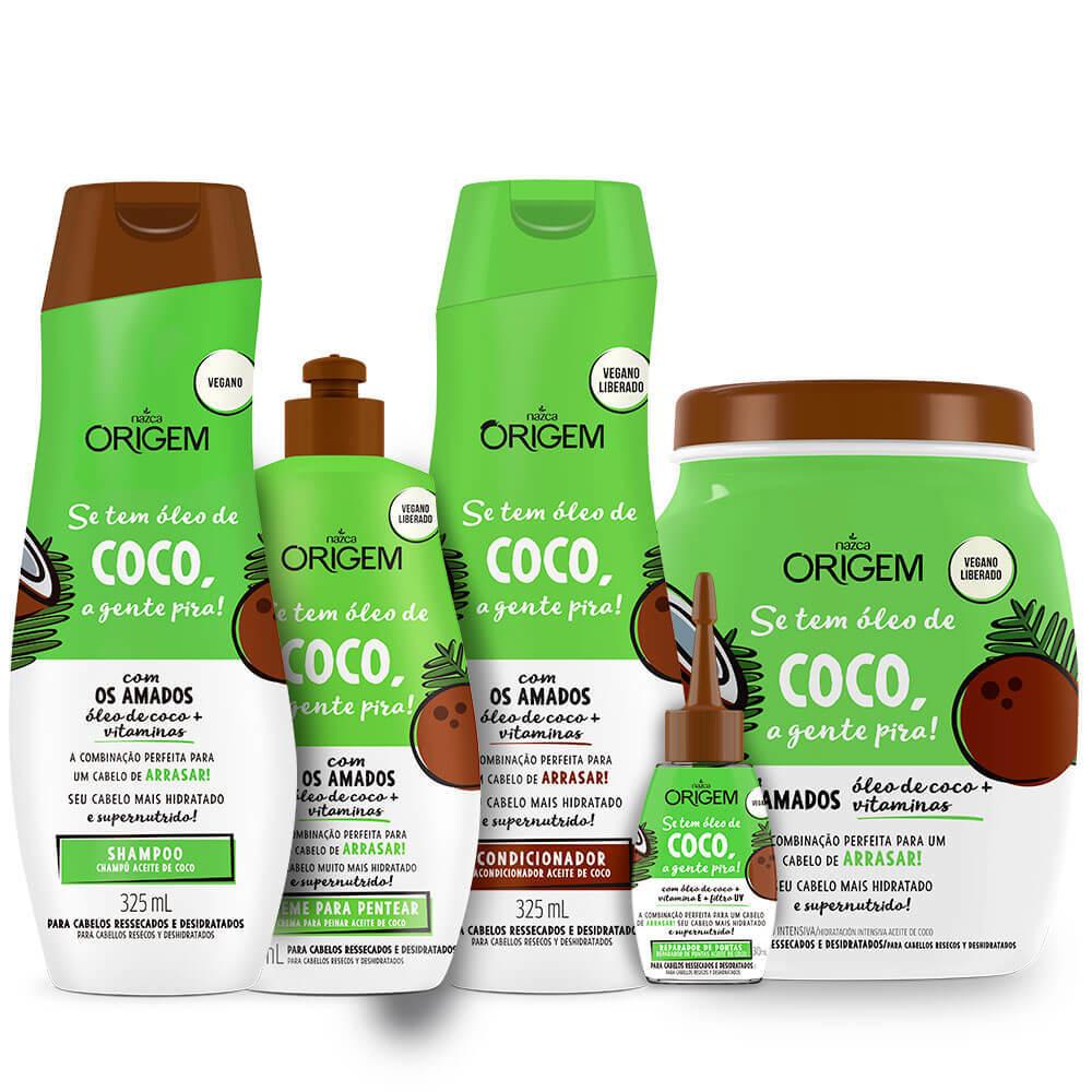 NAZCA Hair Treatment Kit Completo Óleo de Coco Origem / Full Kit Coco Origin Oil