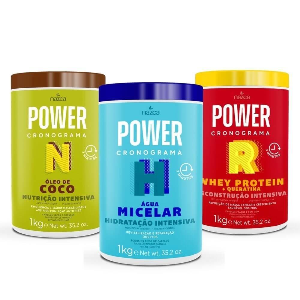 NAZCA Home Care Power Schedule Whey Protein Coconut Oil Micellar Water Masks Kit 3x1 - Nazca