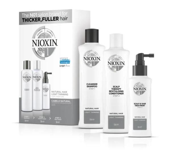 Nioxin Brazilian Keratin Treatment Scalp Revitalizing Thicker Fuller Therapy System 1 Treatment 3 Products - Nioxin