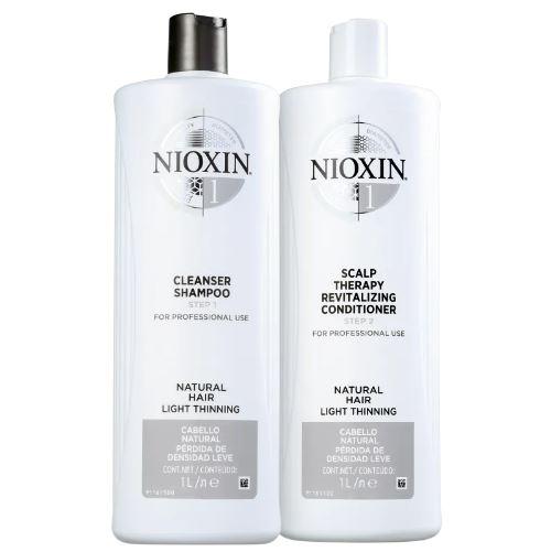 Nioxin Brazilian Keratin Treatment System 1 Scalp Therapy Thicker Fuller Hair Revitalizing Kit 2x1000ml - Nioxin