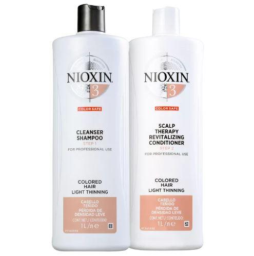 Nioxin Brazilian Keratin Treatment System 3 Light Tuning Colored Hair BioAmp Pro-Color Kit 2x1000ml - Nioxin