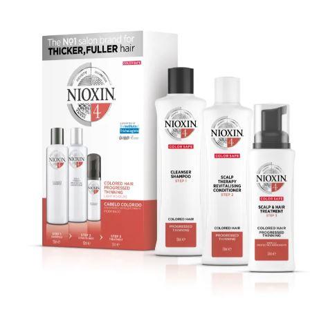 Nioxin Brazilian Keratin Treatment System 4 Scalp Thicker Fuller Hydration Volume Treatment 3 Products - Nioxin