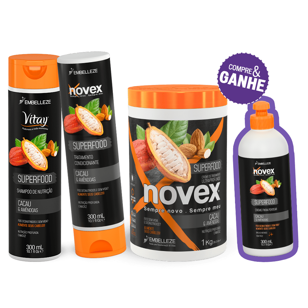 Novex Kit Novex Superfood Cocoa And Almonds Kit