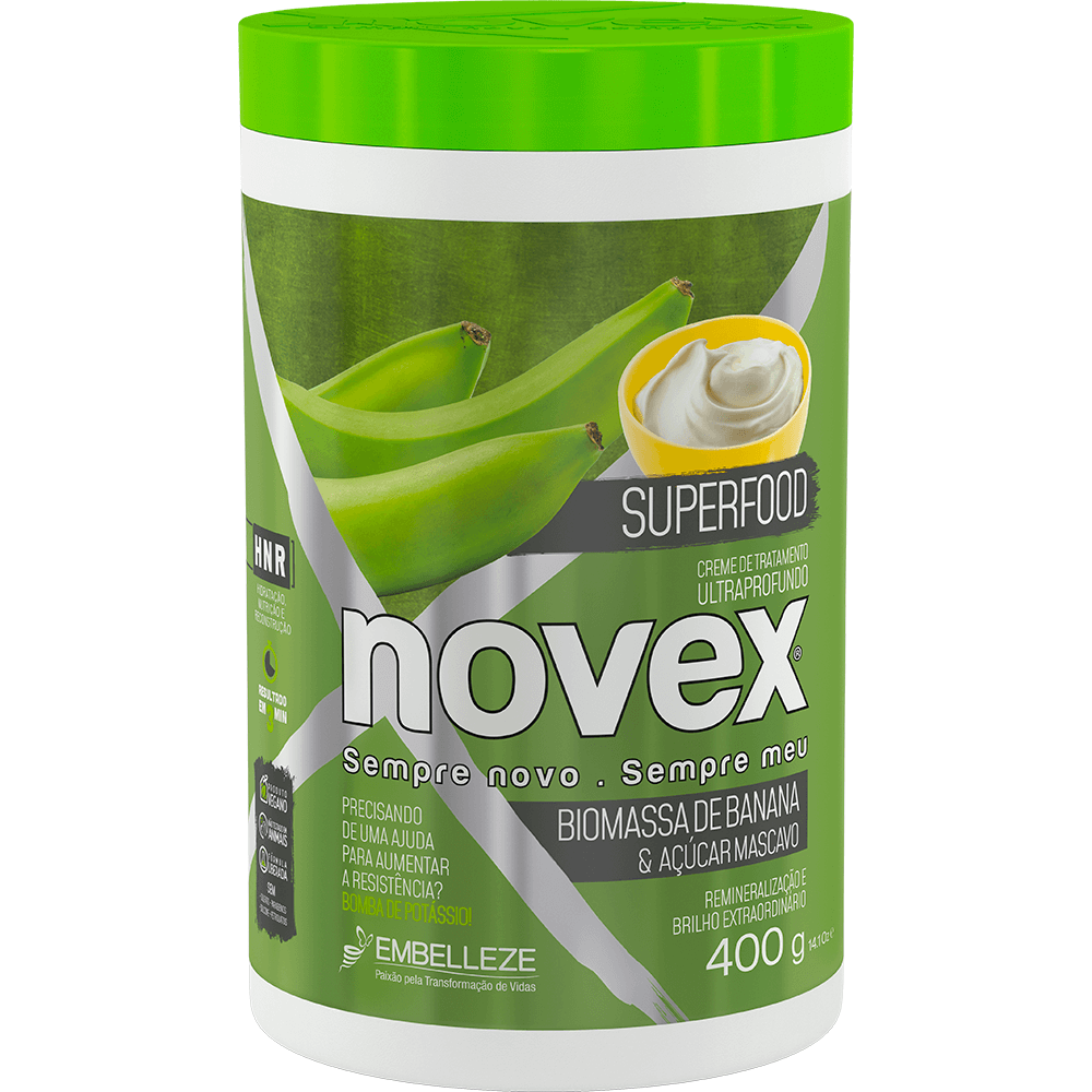 Novex Treatment Cream Novex Treatment Cream Superfood Remineralizer Banana Biomass And Maschavo 400g