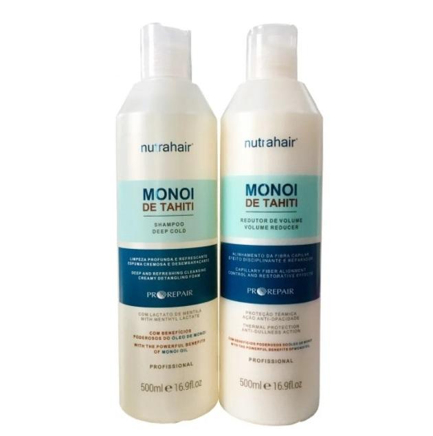 NutraHair Brazilian Keratin Treatment Pro Repair Tahiti Monoi Oil Hair Fiber Alignment Kit 2x500ml - NutraHair