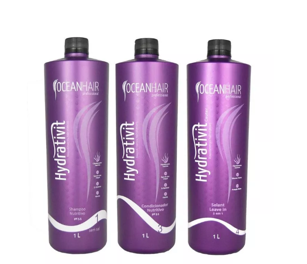 Ocean Hair Brazilian Keratin Treatment Nutrition Hair Treatment Kit Hydrativit 3x1L - Ocean Hair