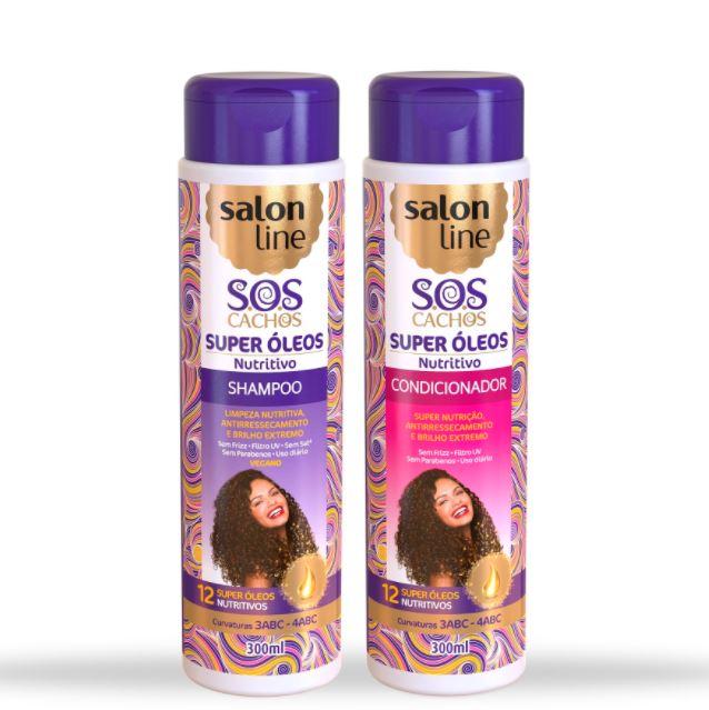 Other Brazilian Keratin Treatment SOS Curls Ultra Nutritive 12 Oils Curly Wavy Treatment Kit 2x300ml - Salon Line