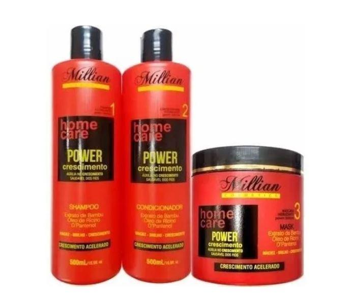 Other Home Care Power Hair Strenght Growth Treatment Home Care Maintenance Kit 3x500 - Millian