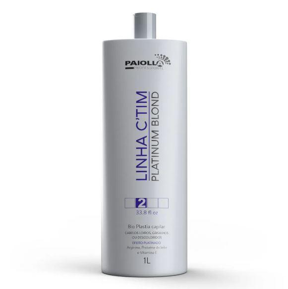 Paiolla Brazilian Keratin Treatment Hair Bioplasty Discolored Gray Platinum Blond C'TIM Progressive 1L - Paiolla