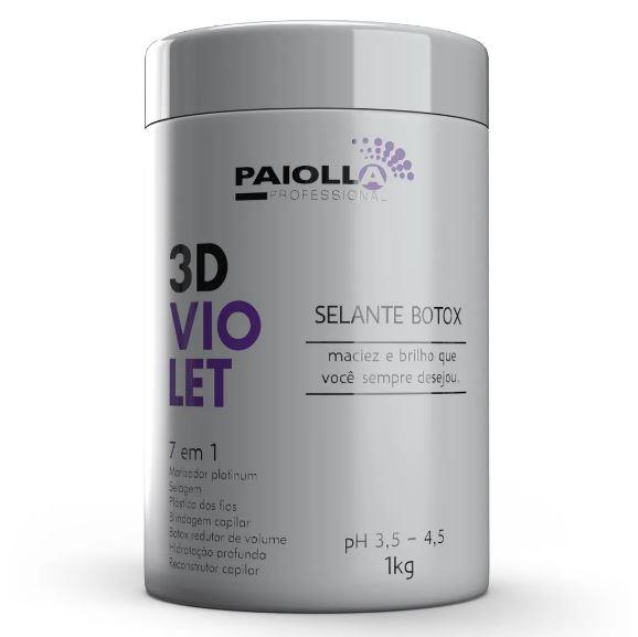 Paiolla Brazilian Keratin Treatment Shielding Reductor Platinum Tinting Botox 3D Violet Sealant 7 in 1 1Kg - Paiolla