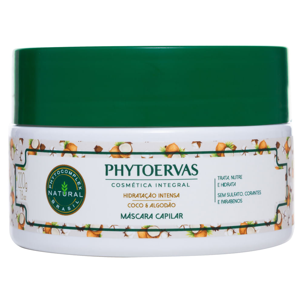 Phytoervas Hair Loss Treatments Phytoervas Hair Mask Intensive Hydration Coconut and Cotton 220g