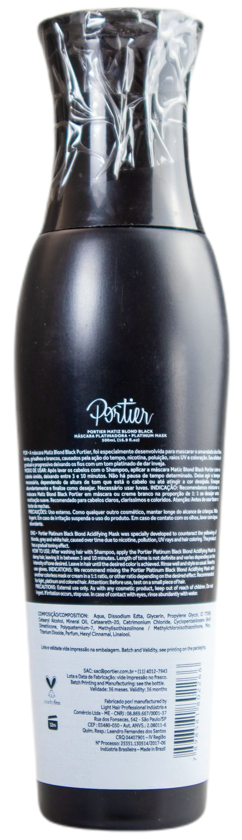Portier Brazilian Keratin Treatment Hair Lightening Treatment Blond Black Tinting Platinum Effect 500ml - Portier