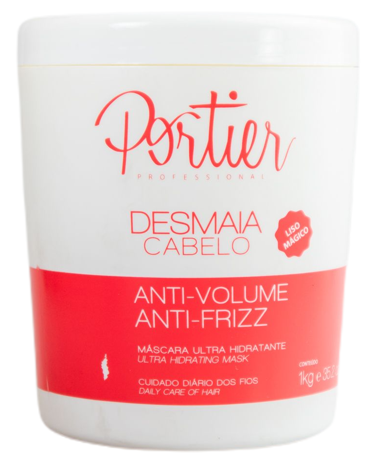Portier Hair Treatment Professional Hair Faints Desmaia Ultra Hydrating Anti Frizz Mask 1Kg - Portier