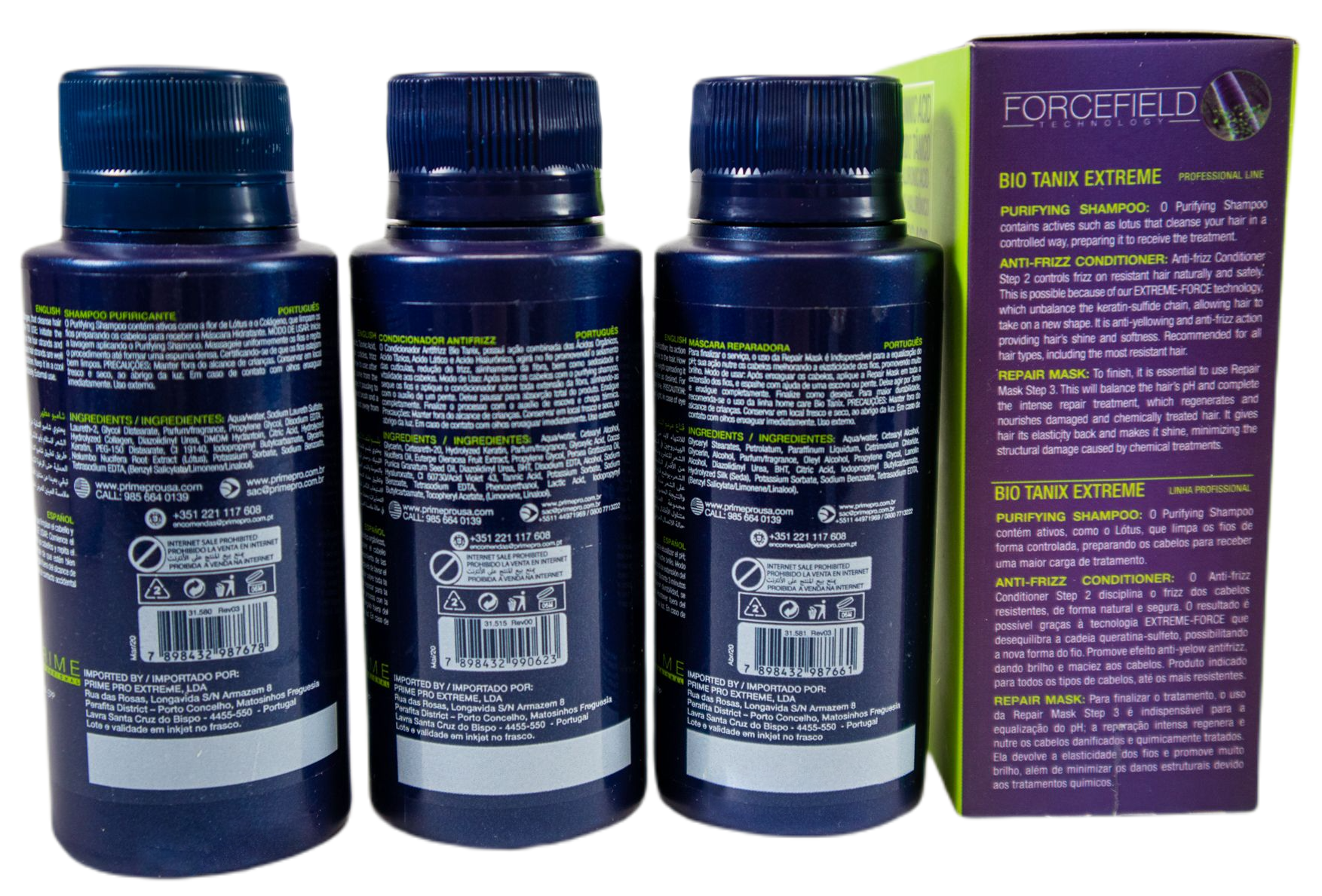 Prime Pro Extreme Brazilian Keratin Treatment Kit Bio Tanix Extreme Hair Streight Treatment 3x100ml - Prime Pro