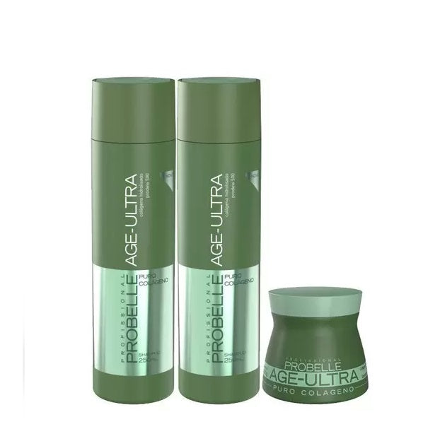 Probelle Hair Care Kits Age Ultra Pure Collagen Porous Hair Renew Care Treatment Kit 3x250 - Probelle