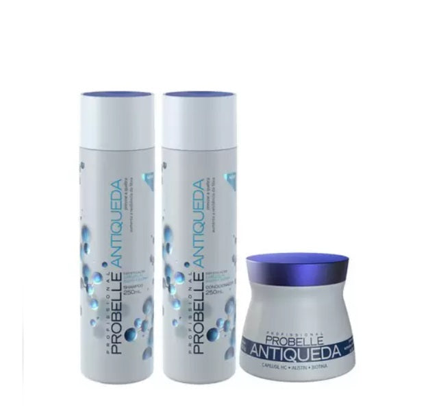 Probelle Hair Care Kits Anti Queda Anti Hair Fall Strengthening Home Care Treatment Kit 3x250 - Probelle