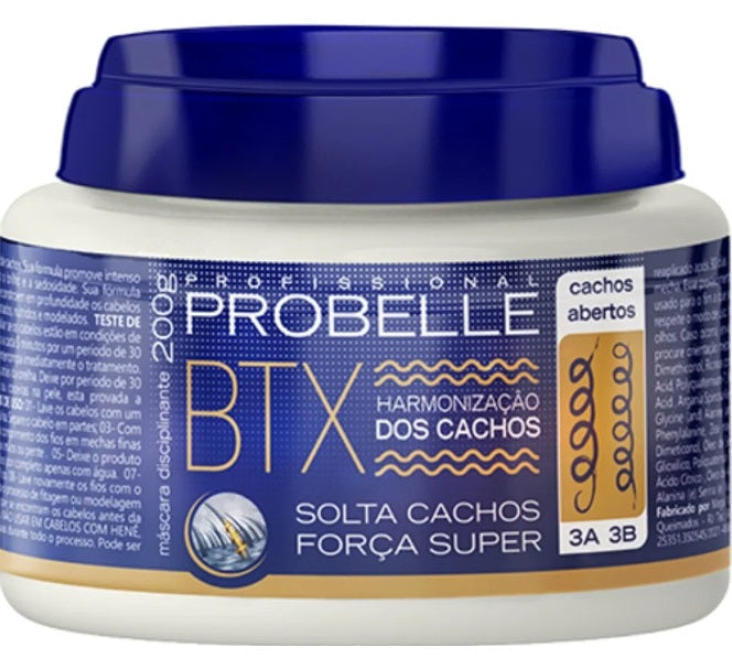 Probelle Hair Straighteners Solta Cachos BTX Force Super Curl Harmonizer Hair Straightening 200g - Probelle
