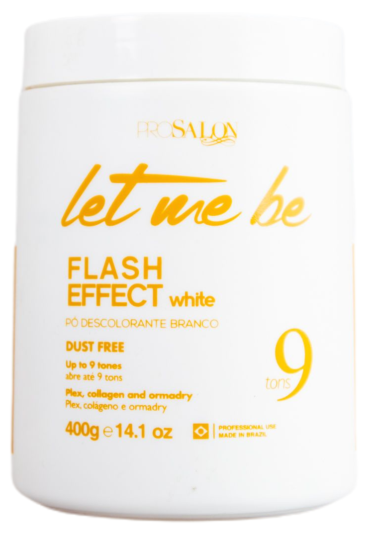 ProSalon Brazilian Keratin Treatment Let Me Be Flash Effect White 9 Tones Dust Free Bleaching Powder 400g - ProSalon