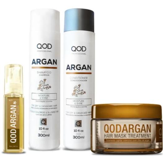 QOD Hair Care Argan Reconstruction Home Care Maintenance Hair Treatment Kit 5 Itens - QOD