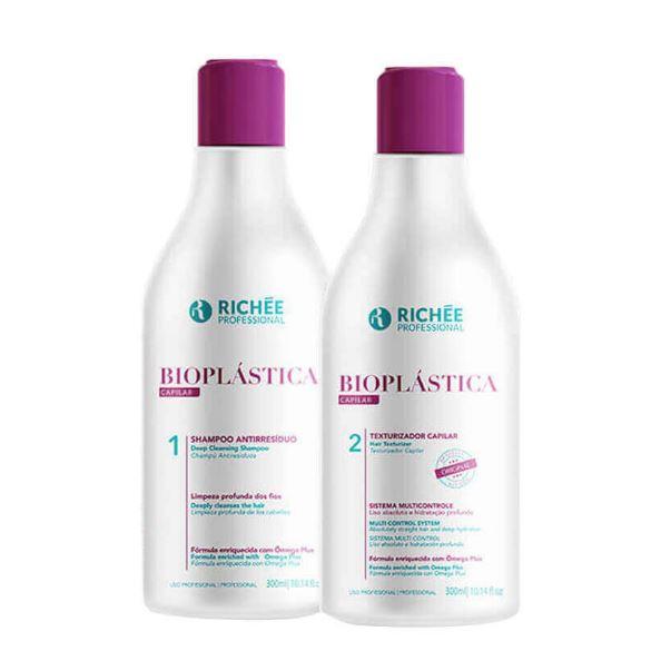 Richée Brazilian Keratin Treatment Brazilian Bioplasty Hair Cleaning Hydration Shine Treatment Kit 2x300ml - Richée