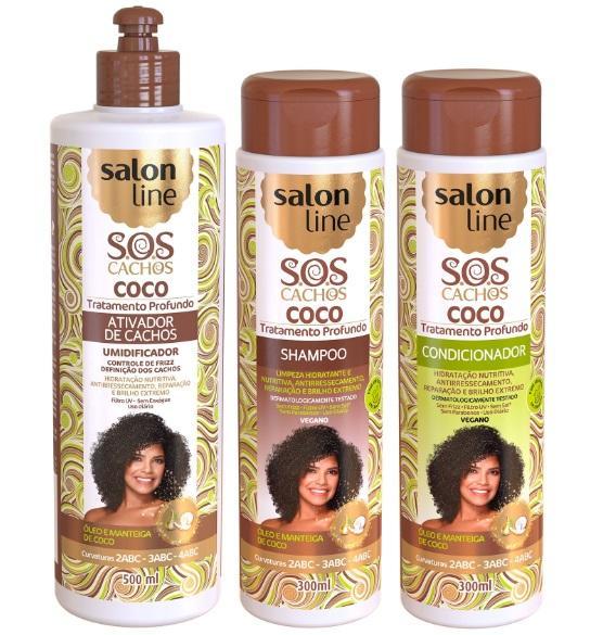 Salon Line Home Care Professional Home Care Treatment Kit SOS Coconut Curls 3 Products - Salon Line