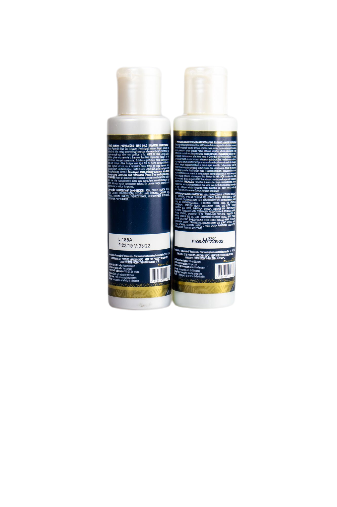 Salvatore Brazilian Keratin Treatment New Edition Blue Gold System Tanino Hair Restructuring Kit 2x100ml - Salvatore