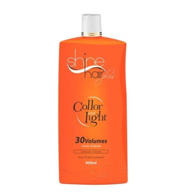 Shine Hair Brazilian Keratin Treatment Collor Light Creamy Perfumed Oxidant Emulsion 30 Volumes 900ml - Shine Hair