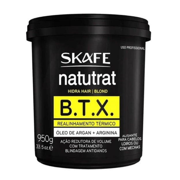 Skafe Hair Straighteners Natutrat Hydra Hair Blond Bleached Argan Arginine Straightening 950g - Skafe