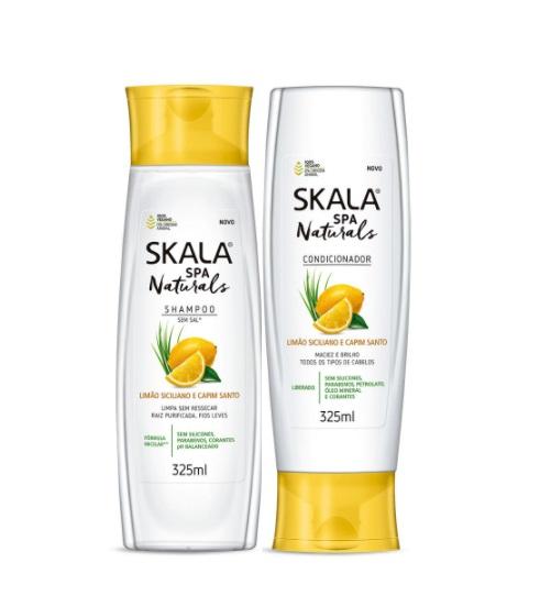 Skala Brazilian Keratin Treatment Spa Naturals Sicilian Lemon & Holy Grass Softness Oil Control Kit 2x325ml   Skala