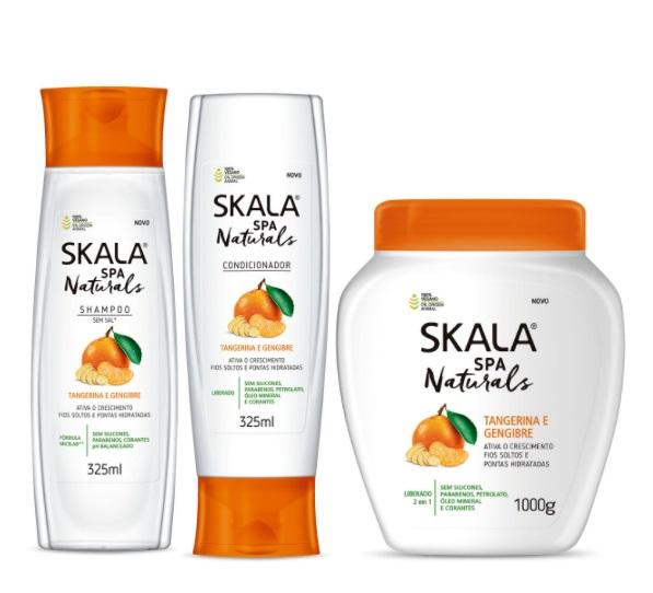Skala Brazilian Keratin Treatment Spa Naturals Tangerine & Ginger Vegan Micellar Treatment Kit 3 Products   Skala