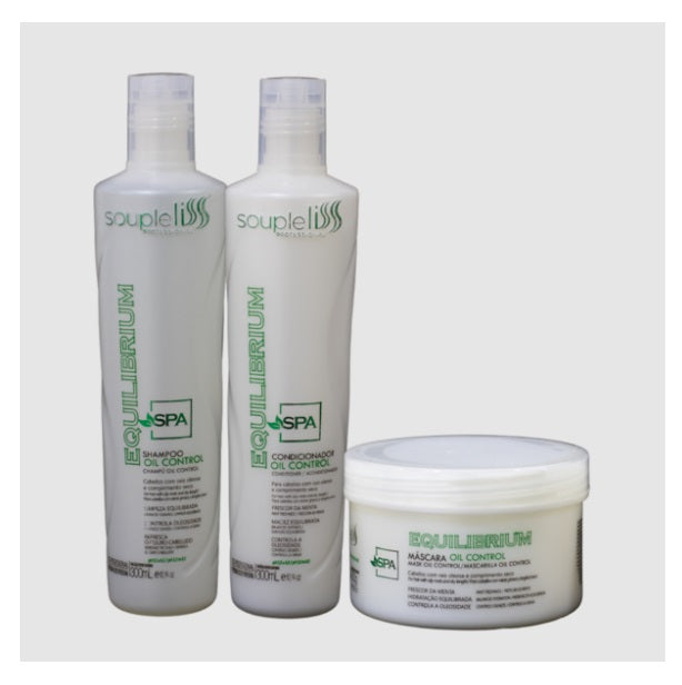 Souple Liss Hair Care Kits SPA Equilibrium Oil Control Freshness Hydration Oily Hair Treatment Kit 3x300 - Souple Liss