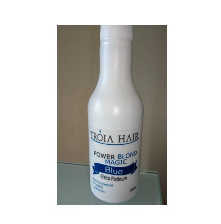 Troia Hair Color Treatment Power Blond Magic Blue Platinum Effect Tinting Treatment 500ml - Troia Hair