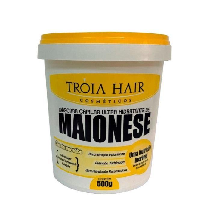 Troia Hair Hair Mask Maionese Mayonnaise Moisturizing Nourishing Macaúba Oil Mask 500g - Troia Hair