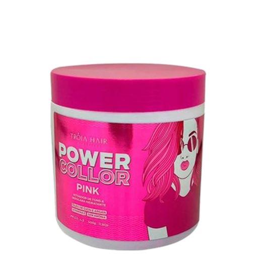 Troia Hair Hair Mask Power Collor Pink Toning Tinting Argan Ojon Vitamin E Mask 500g - Troia Hair