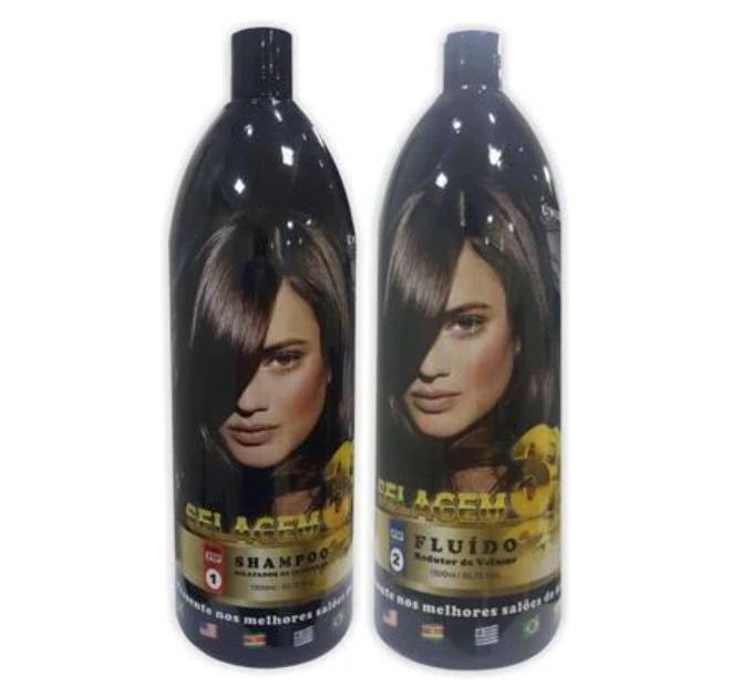 Unika Beauty 3D Brazilian Keratin Treatment Silk Porotein Sealing Volume Reducer Hair Treatment Kit 2x1,5 - Unika Beauty 3D