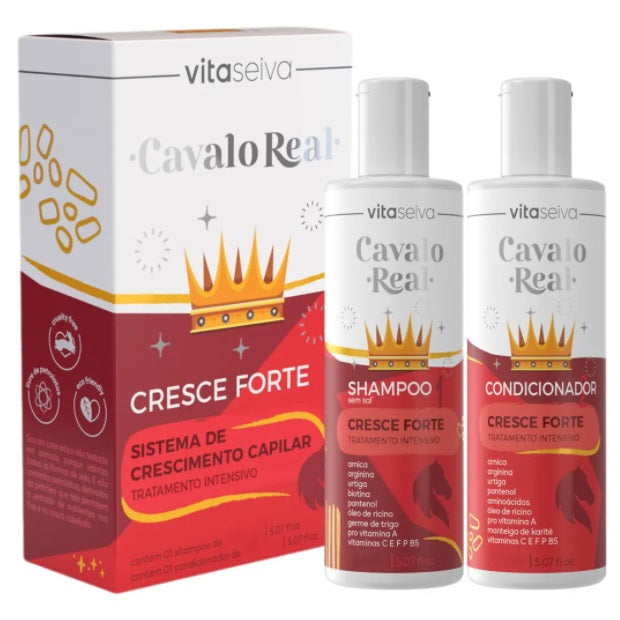 Vita Seiva Shampoo & Conditioner Cavalo Real Hair Growth 10 Benefits Home Care Treatment Kit 2x140ml - Vita Seiva