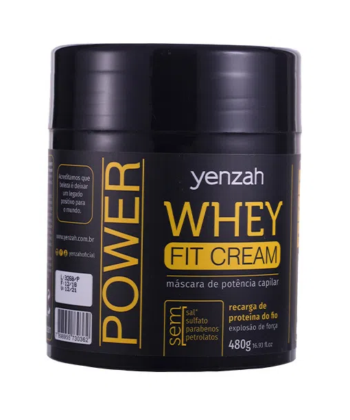 Yenzah Hair Mask Protein Wires Recharge Power Whey Fit Reconstruction Cream Mask 480g - Yenzah