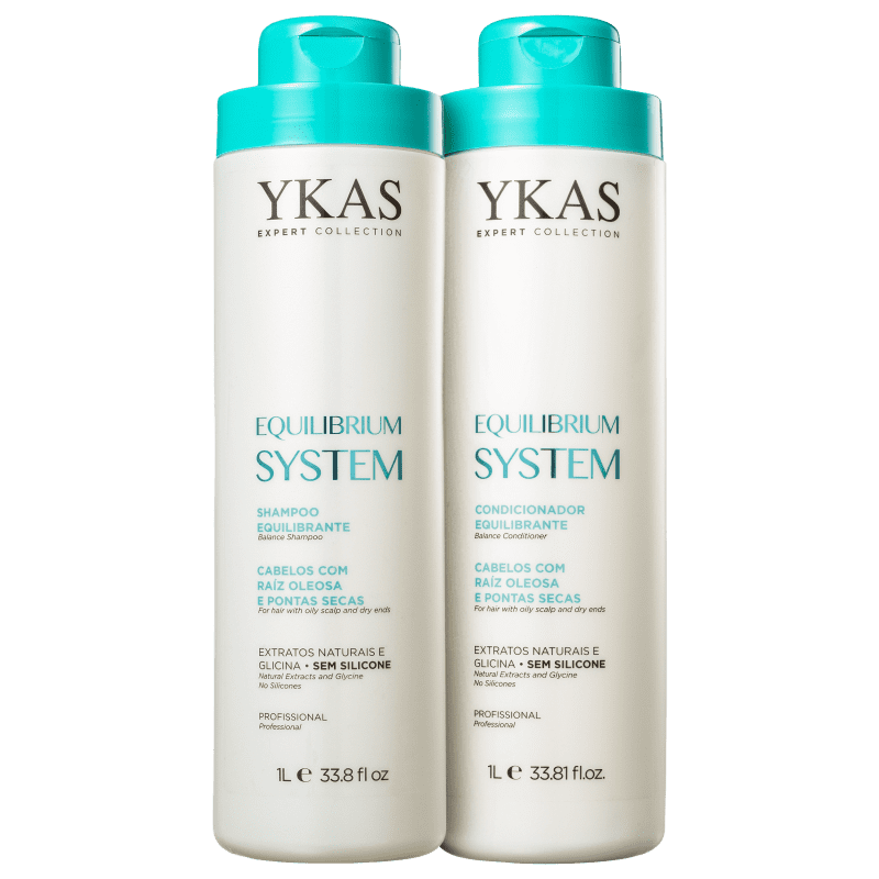 YKas Brazilian Hair Treatment Equilibrium System Kit Salon Duo (2 Products) - YKAS