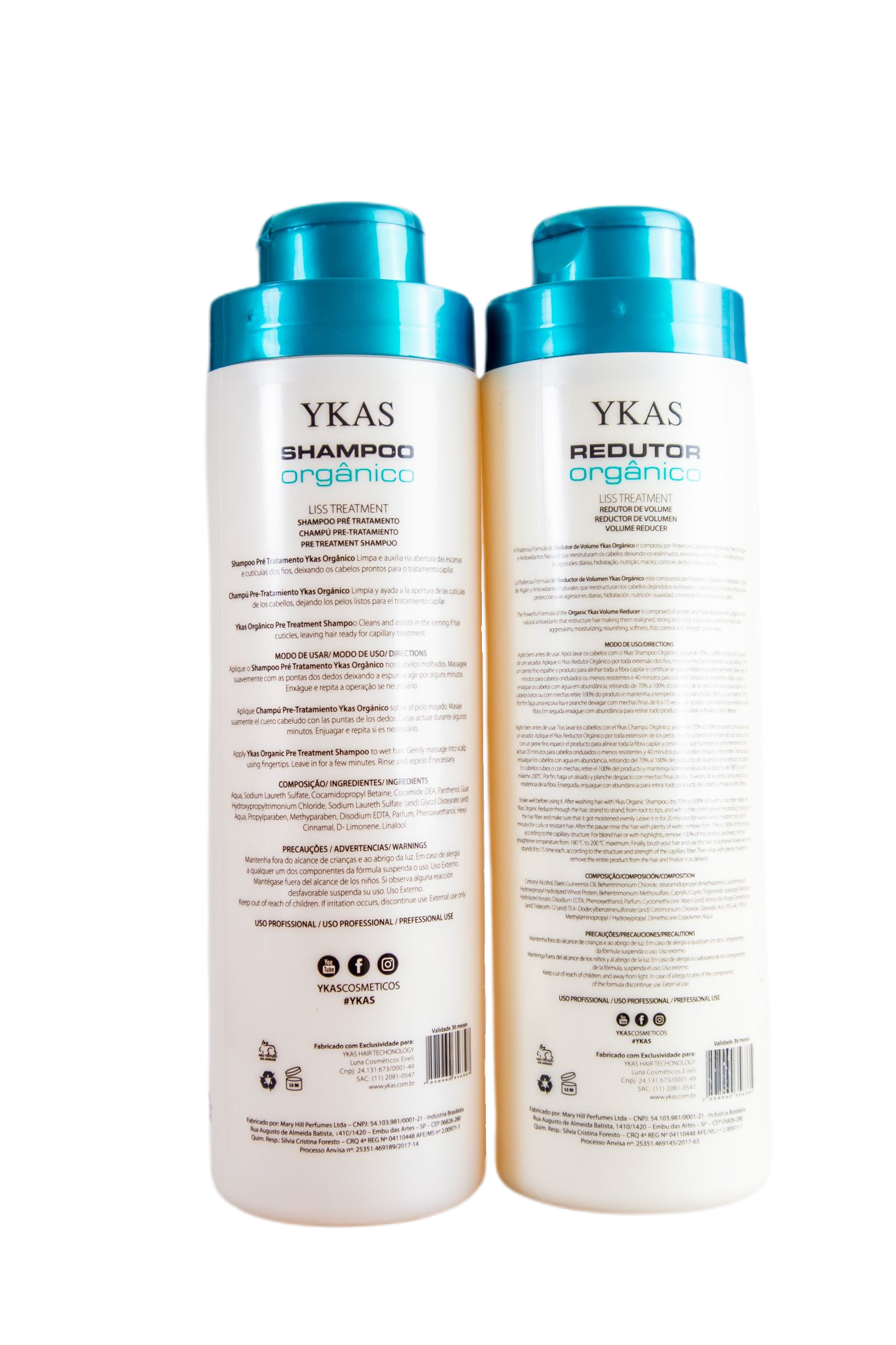 Ykas Hair Treatment Progressive Organic Formol Free 2x1Lt - Ykas