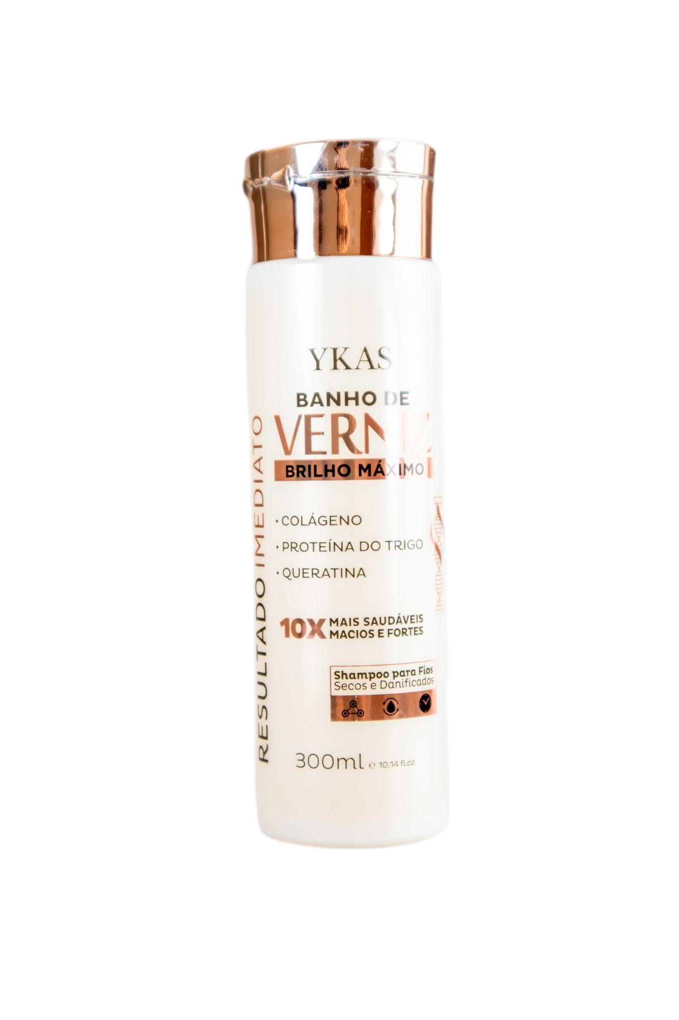 Ykas Home Care Varnish Bath Immediate Shampoo Keratin Collagen Wheat Protein 300ml - Ykas