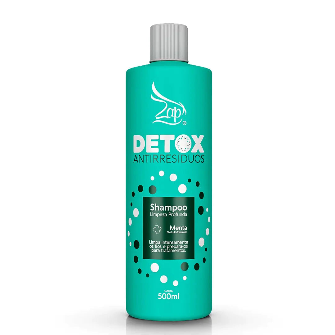 Zap Cosmetics Brazilian Keratin Treatment Brazilian Detox Anti Residue Deep Cleaning Hair Shampoo 500ml - Zap Cosmetics